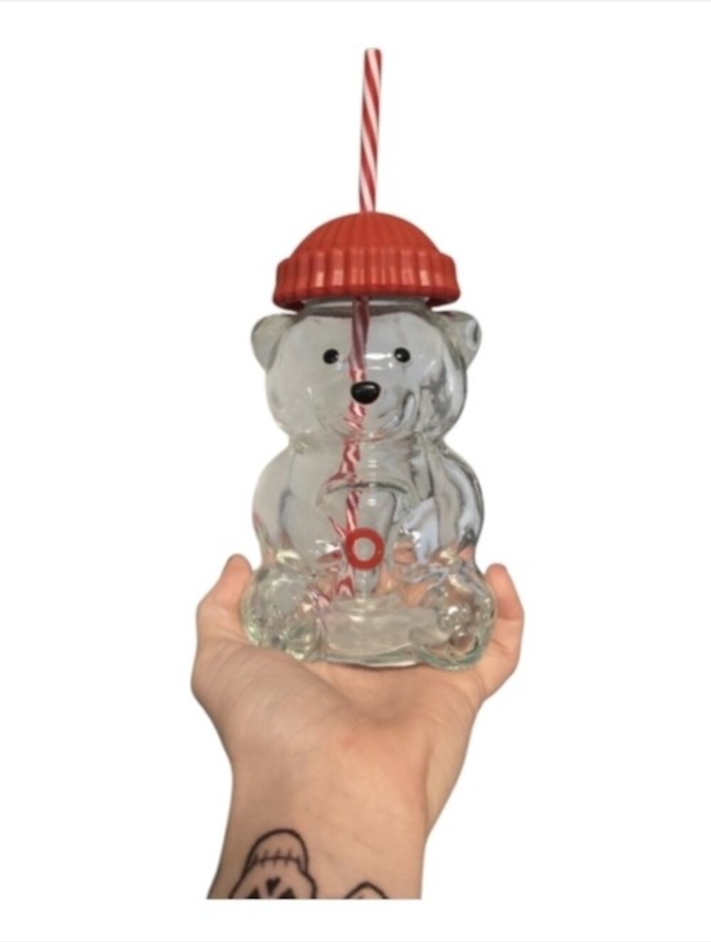 Cute Bear Tumbler With Red Lid Like Starbucks Bear